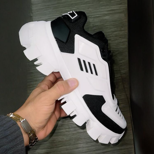 Men's White Fashion Thick Shoes