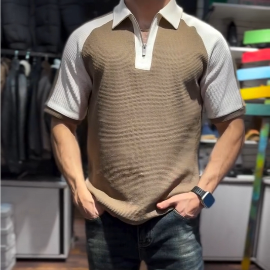 Men's Casual Knitted Soft Polo Shirt