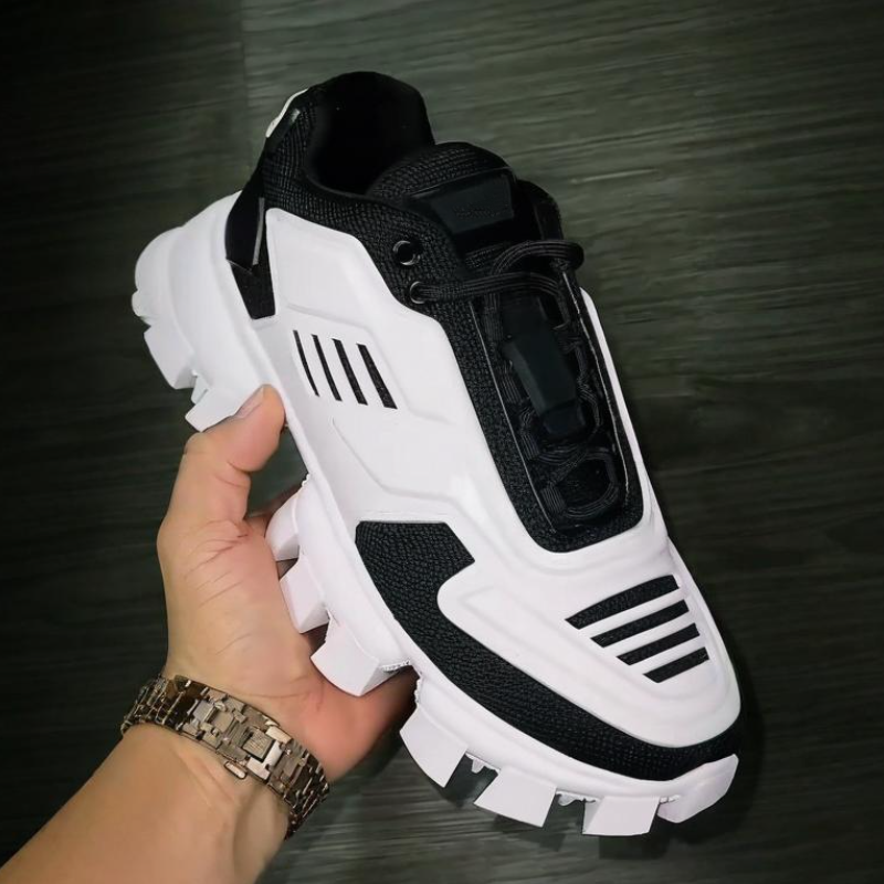 Men's White Fashion Thick Shoes